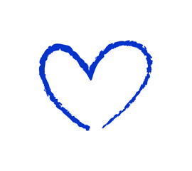 シンプルな手書きのハートマークのイラスト
