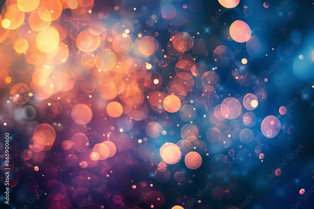 Poster a background of shimmering bokeh lights, with soft, out-of-focus circles creating a magical and fest