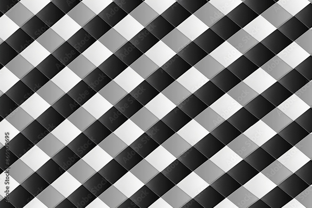 Poster a seamless texture of a checkerboard pattern, with bold black and white squares creating a classic, 