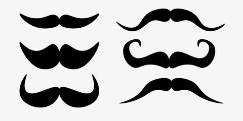 Mustache icon collection. A stylish and lush collection of hipster mustaches. eps10