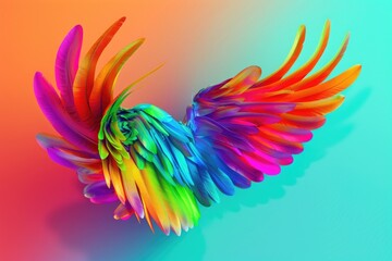 Fototapeta premium Bird spreading its wings