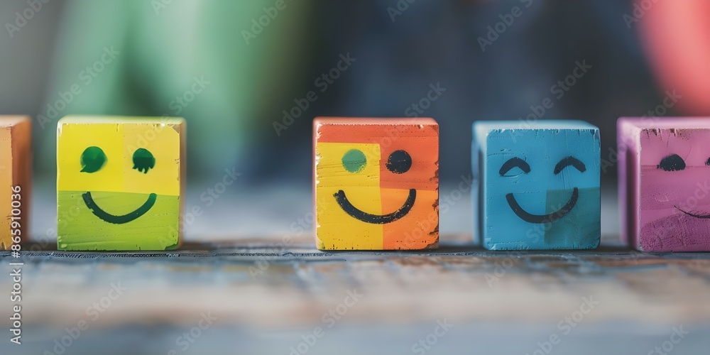 Poster use surveys sentiment analysis and social listening to improve customer satisfaction. concept custom