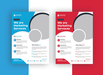 Corporate business flyer template design and digital marketing agency flyer,Simple minimalist corporate business flyer design template