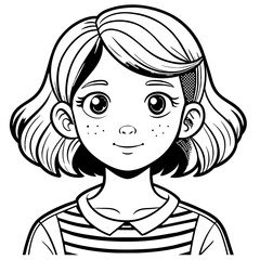 hand drawn girl, generative AI