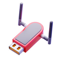 WIFI ADAPTER 3D ICON ILLUSTRATION