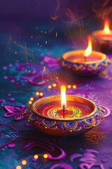 Candles on table