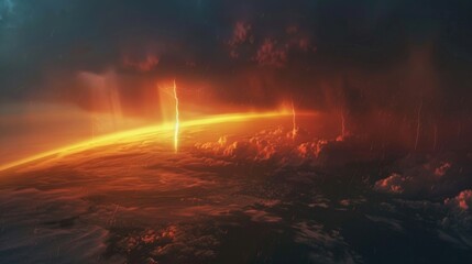 Earth View From Space Station