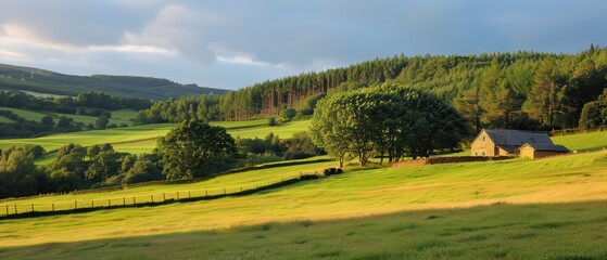 Peaceful Countryside Retreat Wallpaper for Ultrawide Screen 21:9