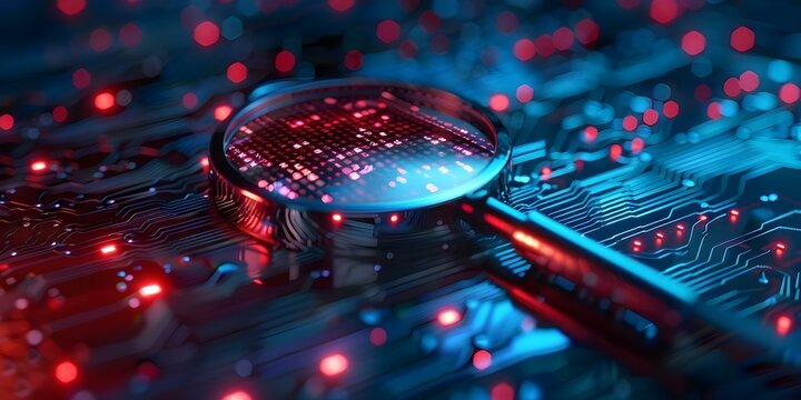 Analyzing digital data for cybersecurity and forensic investigations using binary code. Concept Digital Forensics, Cybersecurity Analysis, Binary Code, Data Investigation, Technology Security