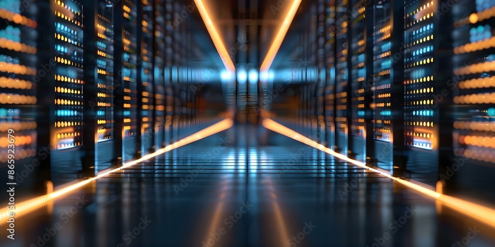 Poster leveraging big data warehouse and analytics technology on a data lake platform. concept big data, da