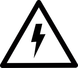 High voltage icon. Danger electricity symbol. Replaceable vector design.	