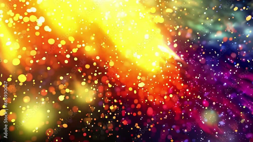 Aufkleber swirls of multicolored sparks rain down in a mesmerizing fiery display.
