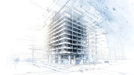 Architectural Blueprint of Manufacturer s Tower Building Components