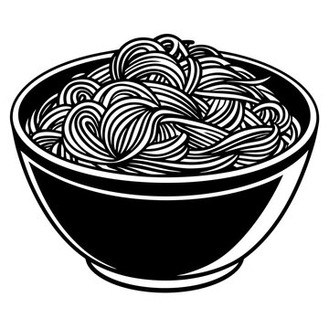 recommend clip art: noodless outline coloring book page line art illustration digital drawing