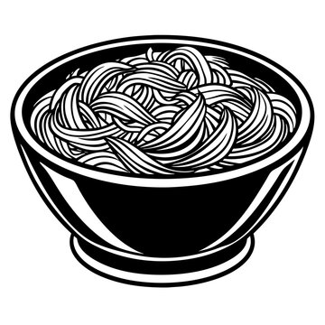 recommend clip art: noodless outline coloring book page line art illustration digital drawing