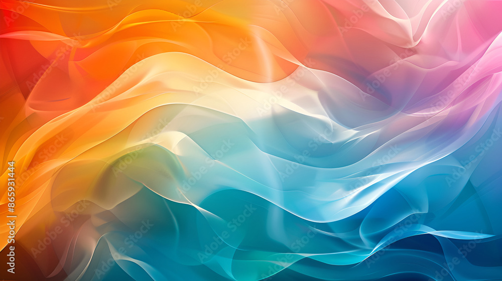 Poster abstract smooth gradient colors shiny flare moving effect. lights background. glowing hologram textu