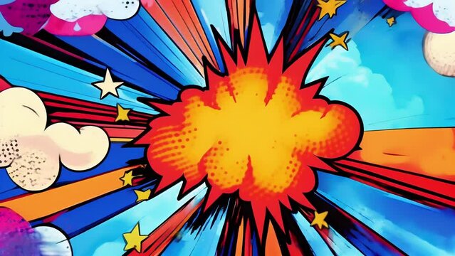 Celebrate the bold and playful aesthetic of pop art with this Retro Pop Art Explosion background