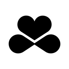 infinity symbol with heart