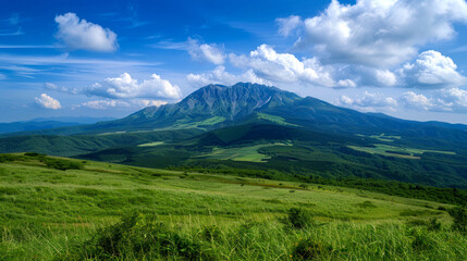Fototapeta premium landscape a beautiful mountain on sunny day in the summer