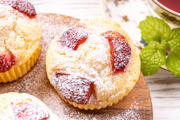 イチゴのマフィン