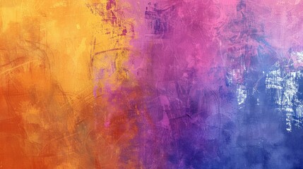 Obraz premium Colorful Textured Background with Lilac, Chambray Blue, Burnt Orange, Sunshine Yellow, and Peach Fuzz Hues