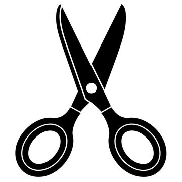 recommend clip art: scissors outline coloring book page line art illustration digital drawing