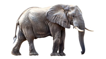 Obraz premium African elephant - Loxodonta africana female. Animals isolated on white background.