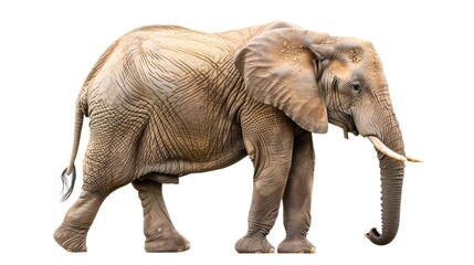 Obraz premium African elephant - Loxodonta africana female. Animals isolated on white background.