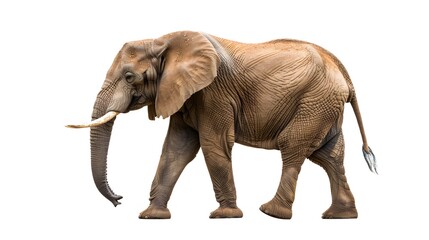 Obraz premium African elephant - Loxodonta africana female. Animals isolated on white background.