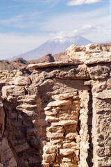 Atacameño fortress in the Lasana Valley, Loa River in the Atacama Desert