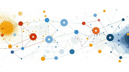 Abstract Network Visualization with Colorful Circles and Lines