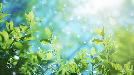 Summer Nature Bright Background Texture with Empty Space

