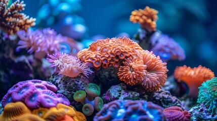 Fototapeta premium Vibrant Coral Reefs with Alluring Colors 