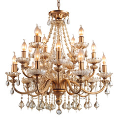 huge chandelier on transparent background