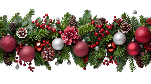 christmas wreath with holly