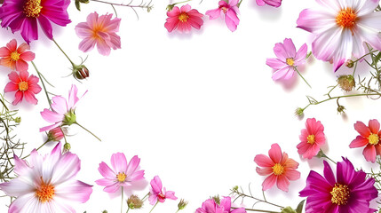 Abstract flower composition flat lay, background, minimal holiday concept, spring banner. Mothers day card, womens day, happy birthday, wedding, selective focus, place for text
