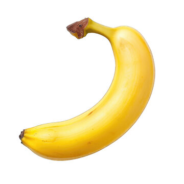 recommend clip art: Single Yellow Banana Isolated on Transparent Background