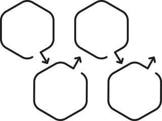 Infographic simple design, Stroke line Black color