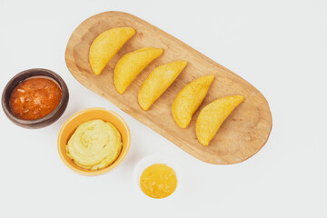 Fried empanadas, typical Colombian food