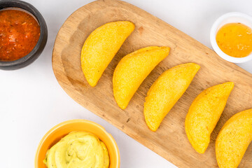 Fried empanadas, typical Colombian food