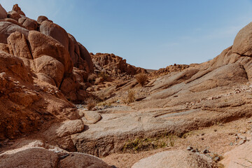 Beautifully shaped rocks in the desert