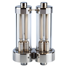 machine double tubes on transparent background
