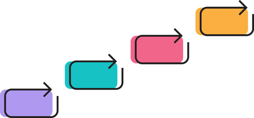 Milestone Company, Infographic simple design, Stroke line, Line art