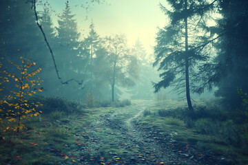 Fototapeta premium morning in the woods