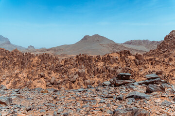 Beautifully shaped rocks in the desert