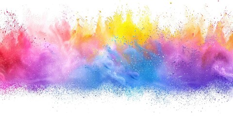 Colored Powder Flying in Air