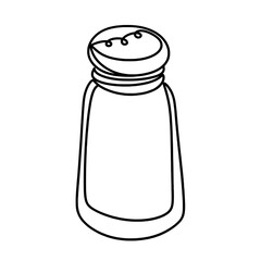 Salt or paper shaker one line art drawing 
