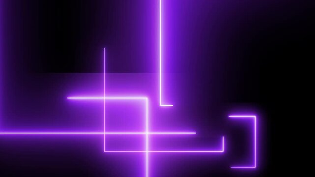 Neon moving box square binary ai ml dataset seamless loop video 4K. Geometric neon square rectangles glowing on black. Futuristic 3d dj magical nightclub minimal stage cover flash footage.Vibrant show