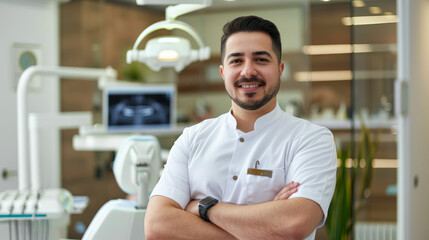 smiling male dentist