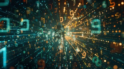 visual effects like numbers and graphs floating in the air, AI Generative